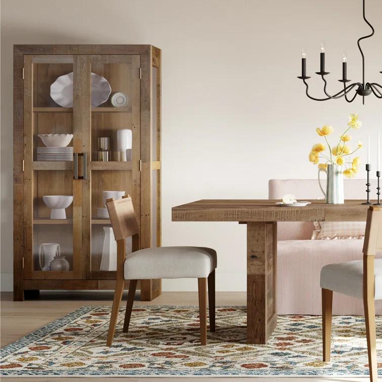 Handmade Tufted Blue Wool and Viscose Floral 8' x 10' Area Rug