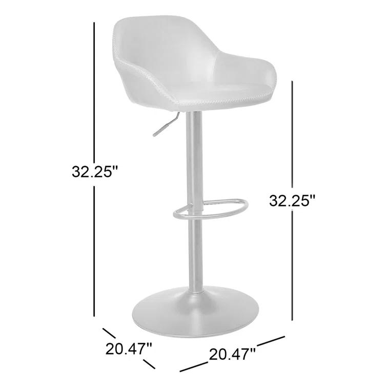 Mistana™ Thibodeaux Swivel Adjustable Height Bar Stool (Set of 2)