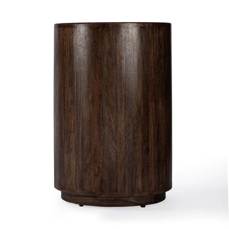 Butler Specialty Transitional Carnolitta Mango Wood End Table In Dark Brown