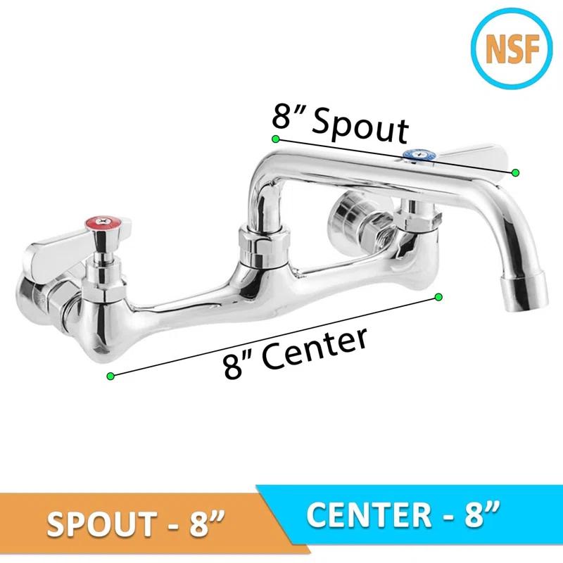 Express KitchQuip Wall Mounted Optional Bathroom Faucet WMF6"S