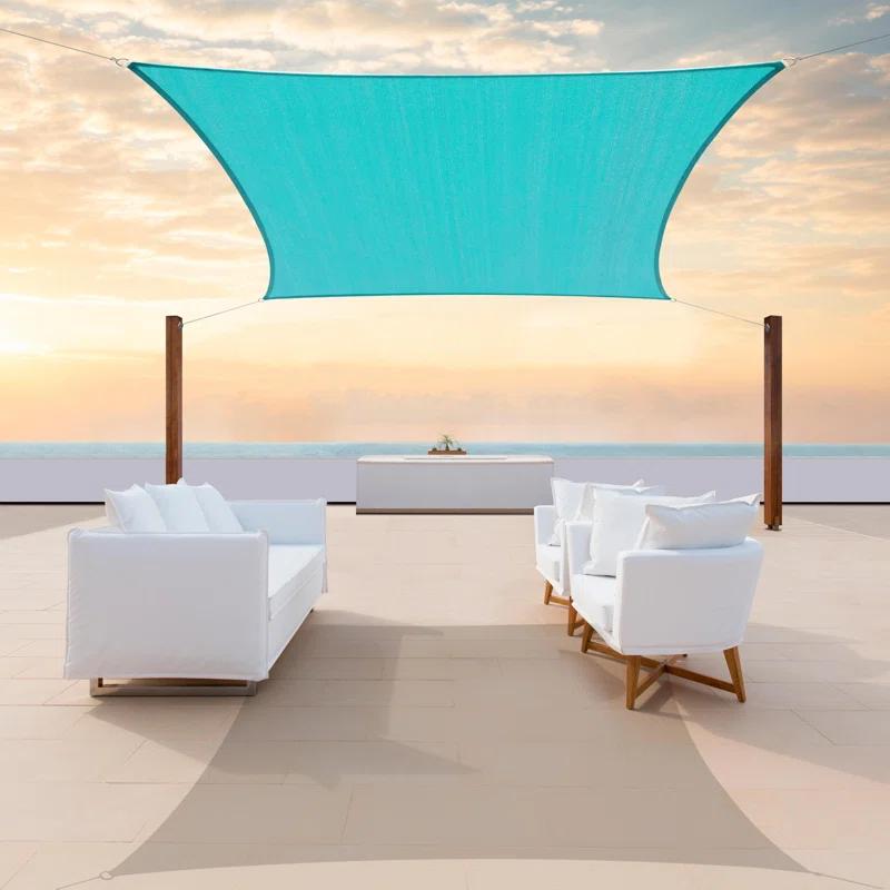 ColourTree Colourtree Sun Shade Sail Rectangle Canopy Fabric Cloth Screen, Water Permeable & UV Block UPF50