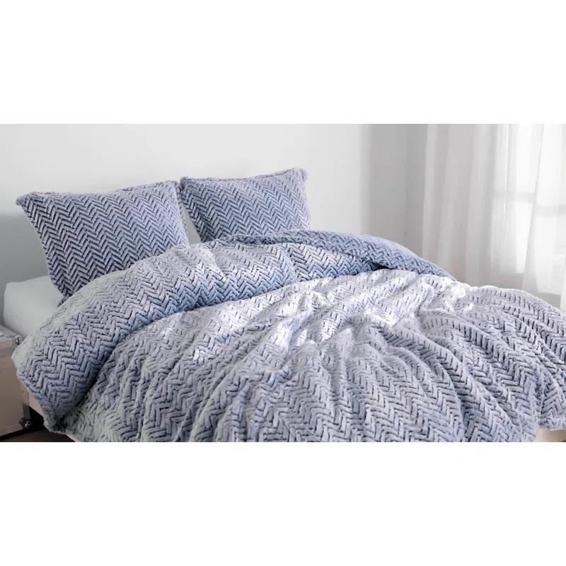 Coma Inducer Peak Of Cozy Baffle Box Stitch Chevron / Zig Zag Comforter Set