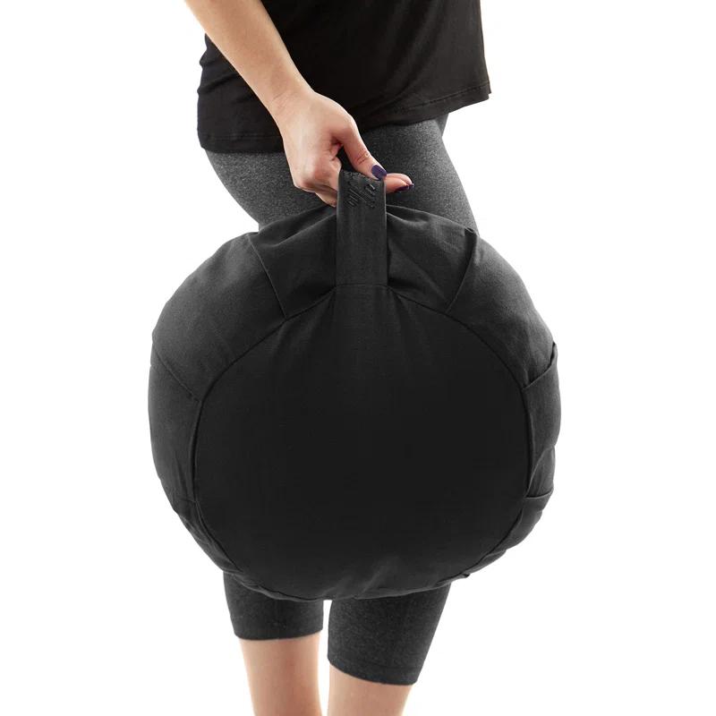 Node Fitness 15" x 5" Round Floor Pillow and Meditation Bolster & Reviews | Wayfair