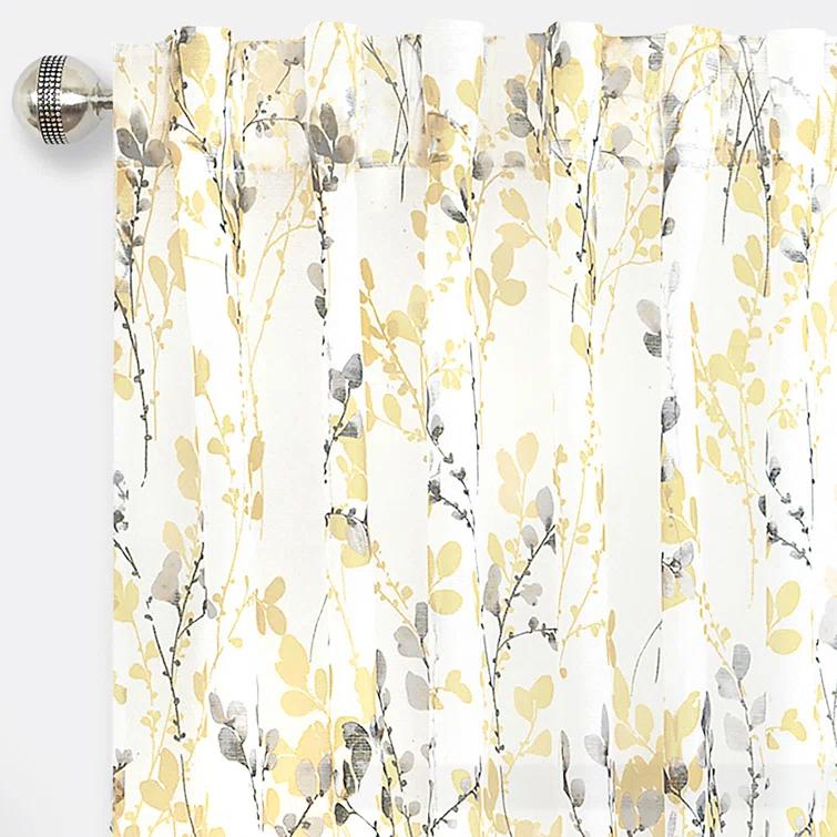 Red Barrel Studio® Molineux Polyester Semi Sheer Curtain Single Panel