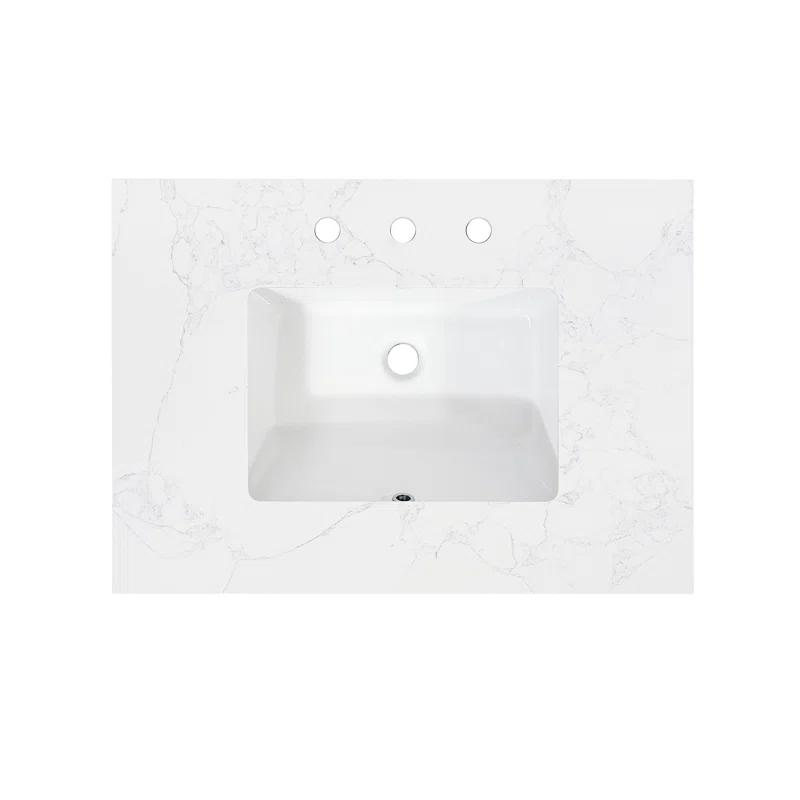 Altair Ceres 31" Engineered Stone Single Bathroom Vanity Top with Sink