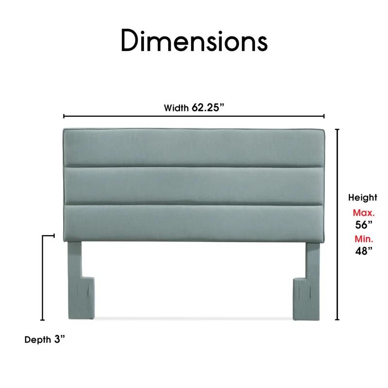 Serta Serta Palisades Modern Tufted Design Upholstered Padded Headboard with Adjustable Height Frame