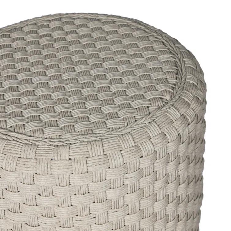 Venetia Indoor / Outdoor Round Side Table by Amber Lewis x Four Hands - Vintage White