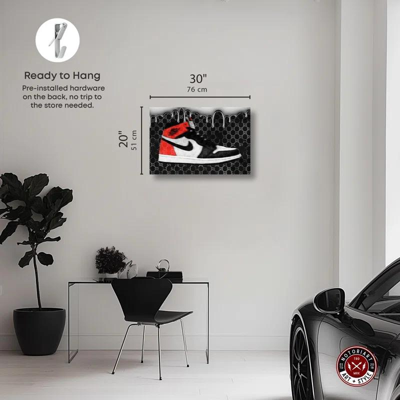Notori Art Dripping In Glam Sneakers Canvas Sneaker Art Prints by Notoriart