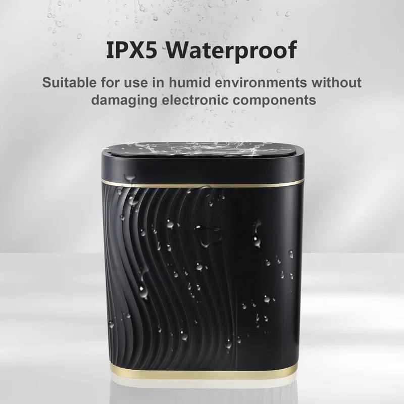 RFVT Small Automatic Trash Bin 2 Gallon Motion sensor. For bath, kitchen. Slim, waterproof plastic