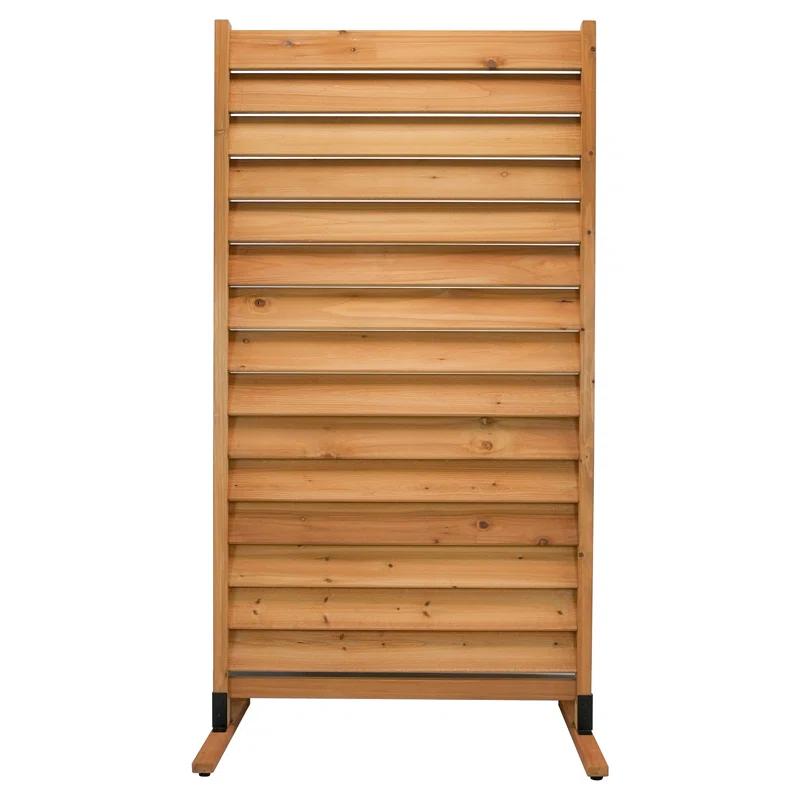 Enclo 6.1ft H x 3.1ft W (1 Panel) Freestanding or Surface Mounted Enclo Sierra Privacy Screen, Wood Fence Screen, Outdoor or Indoor Decorative Privacy Panel, Great for Balcony, Patio, Deck, EC18031