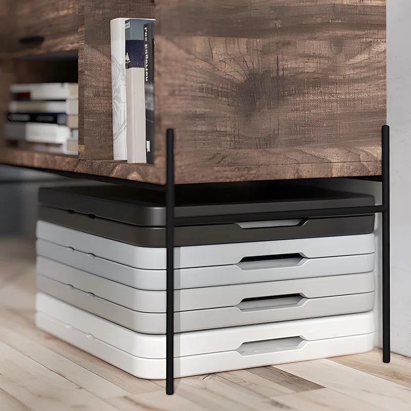 Plastic Folding Card Table, Indoor Outdoor Portable Picnic Table with Carrying Handle for Camping