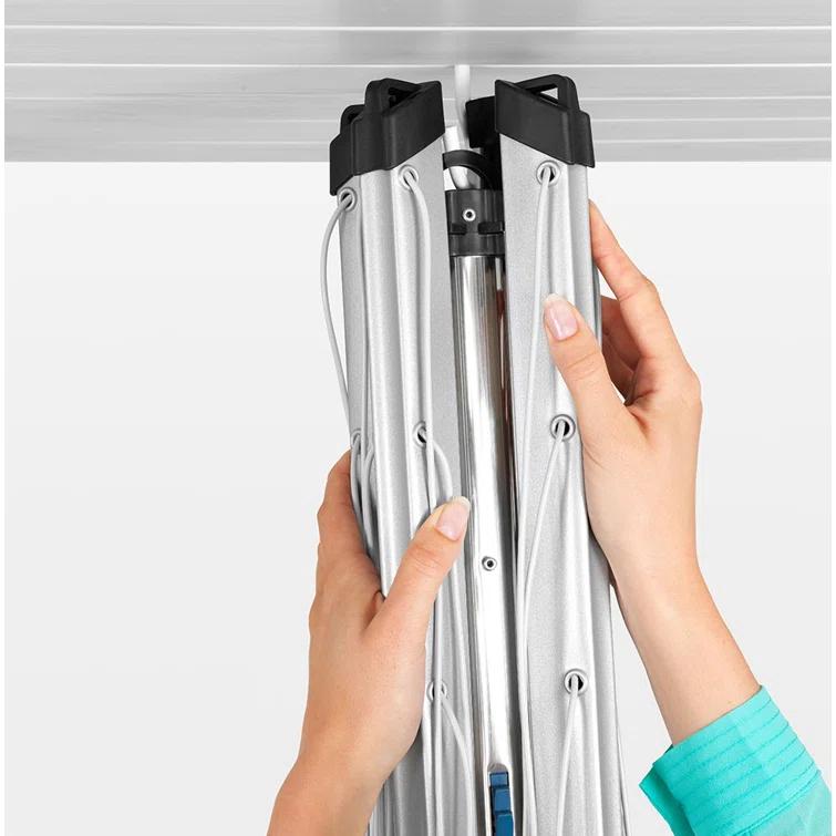 Brabantia Brabantia Lift-O-Matic Outdoor Clothesline 197 Feet (60m) of Drying Space, with Metal Ground Spike and Protective Cover