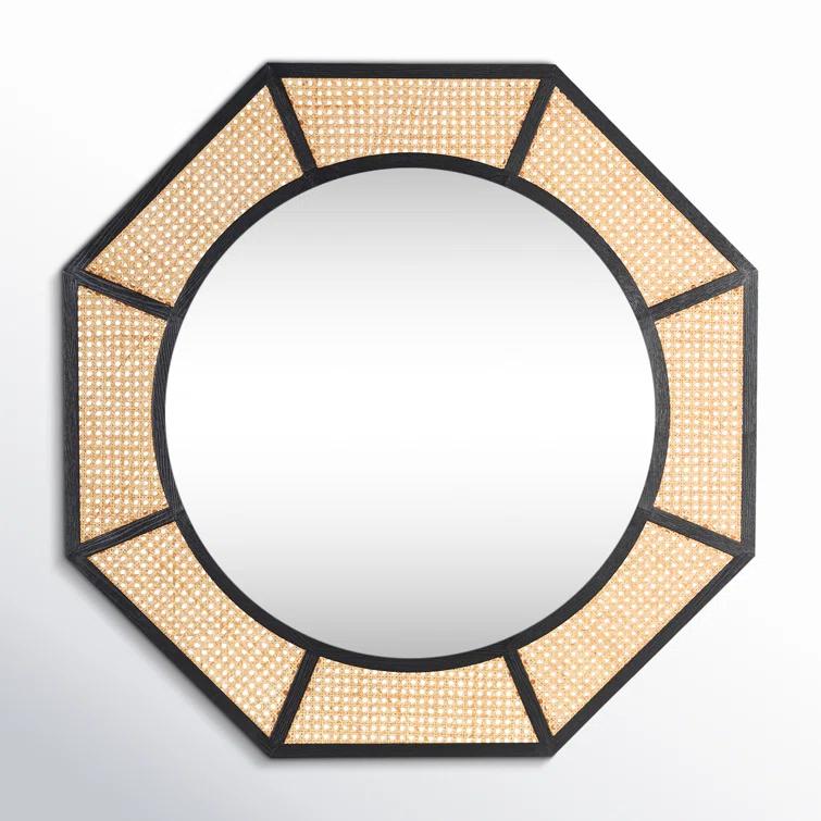 Harley Cane Octagon Wall Mirror - 35"