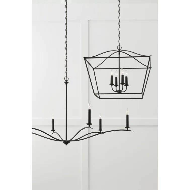 Capital Lighting Grady 4 - Light Dimmable Lantern Square / Rectangle Chandelier