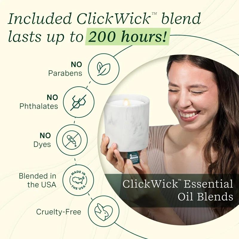 Fashion Finesse Flameless Candle Aromatherapy Essential Oil Diffuser With  Essential Oil Blend - Cordless & Diffuser For Home - Scented Electric Candles Blow Out Flame