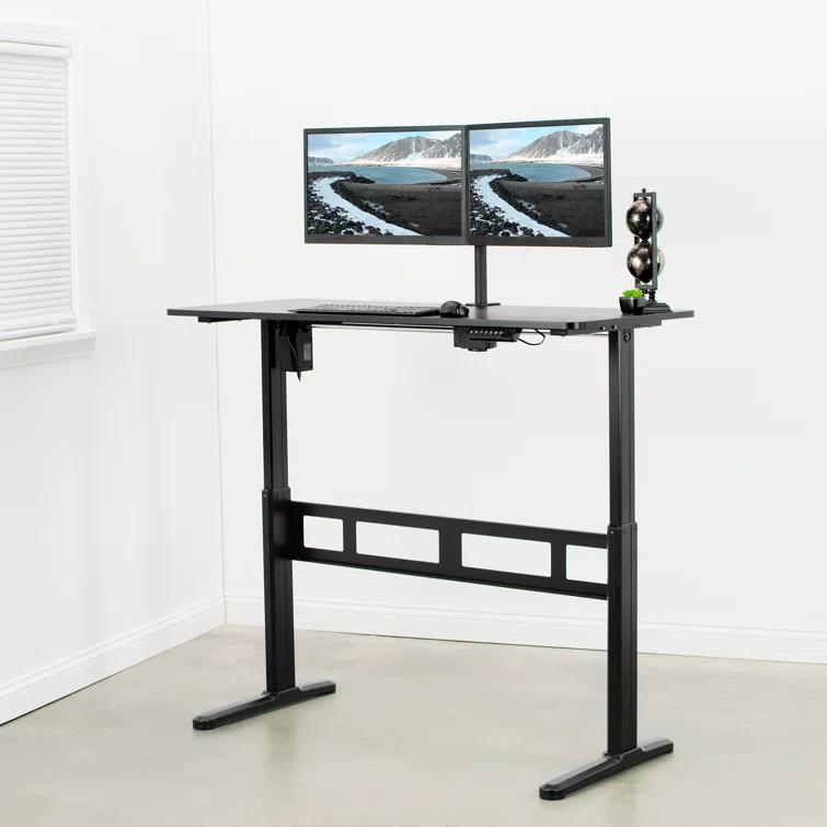 Vivo VIVO 55" x 24" Electric Sit Stand Desk, Height Adjustable Workstation (E155TB series)