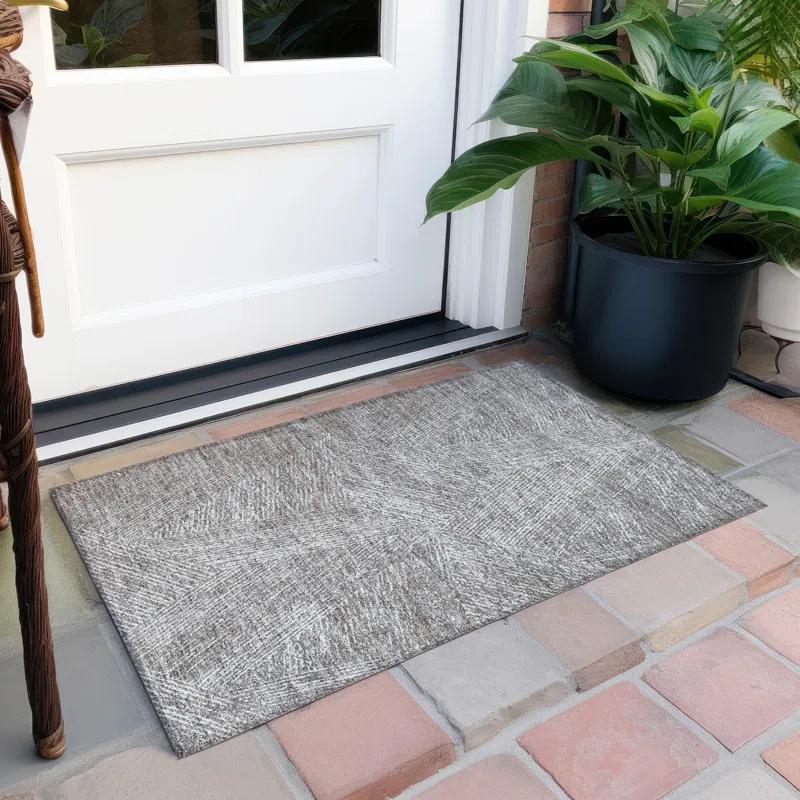 Chayden ACN991 1'8" x 2'6" Machine Washable Gray Indoor/Outdoor Area Rug