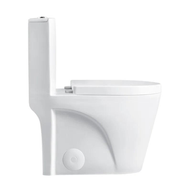 Fine Fixtures MOTB7W Dual-Flush Elongated One-Piece Toilet with High Efficiency Flush