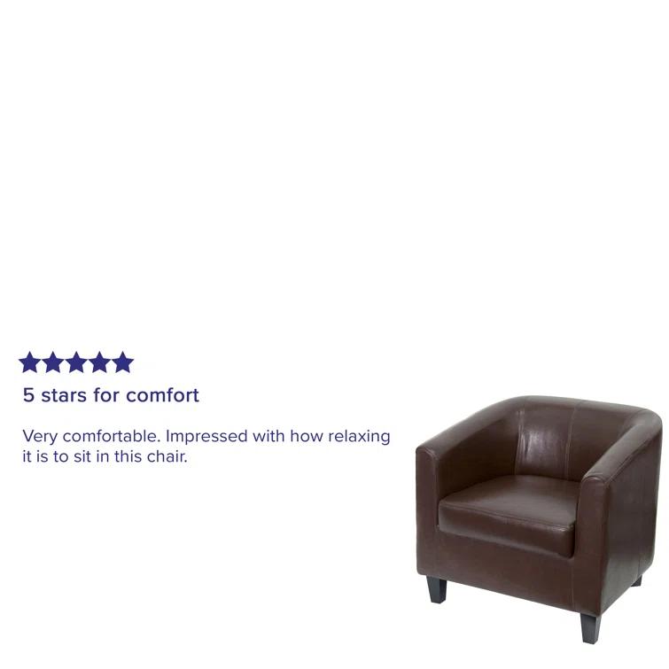 Flash Furniture Katie LeatherSoft Lounge Chair with Sloping Arms