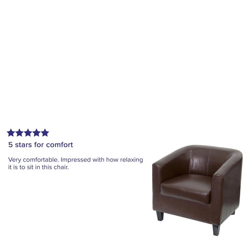 Flash Furniture Katie LeatherSoft Lounge Chair with Sloping Arms