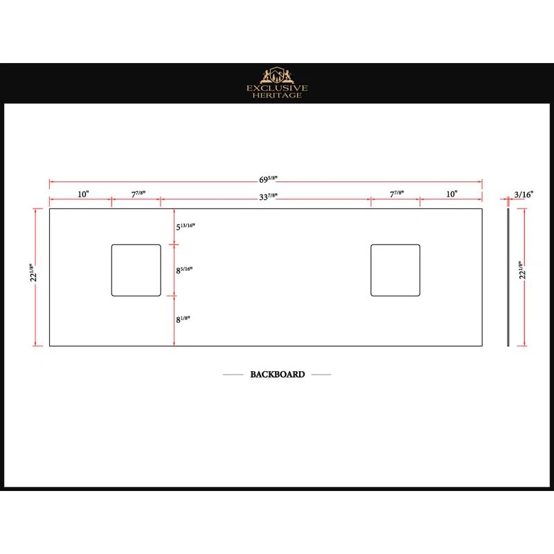 72'' Double Bathroom Vanity with Carrara Marble Top