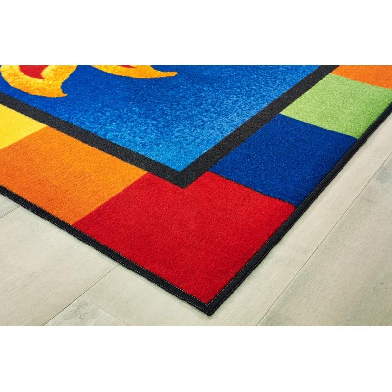 Carpets for Kids Tufted Blue/Orange/Black Area Rug