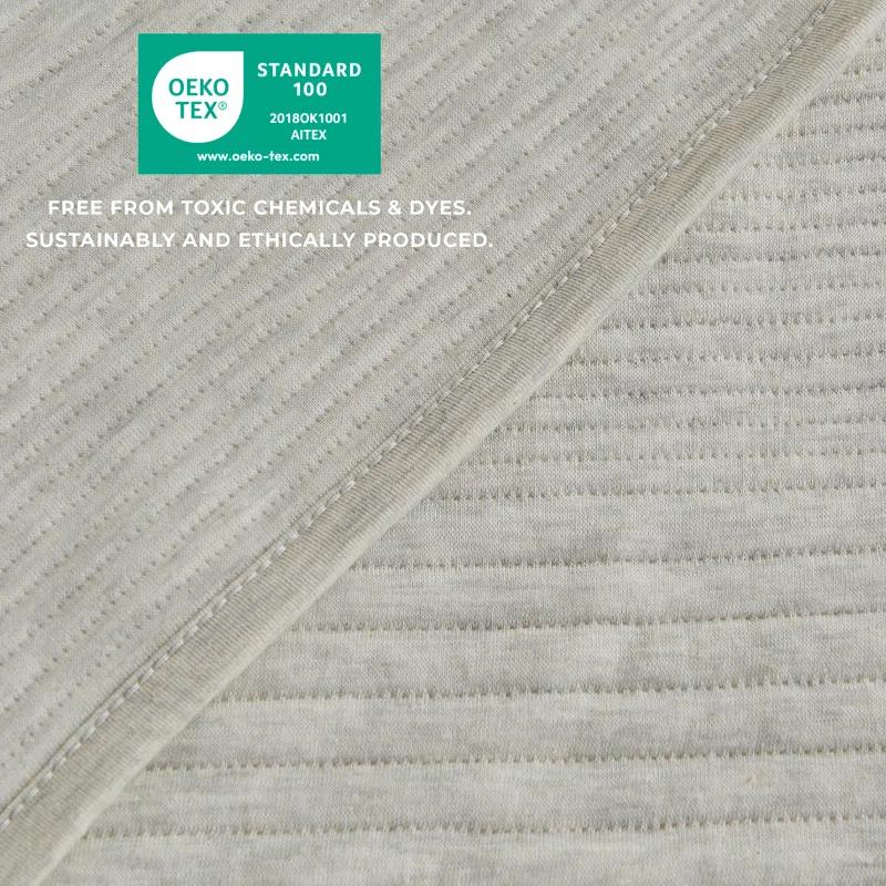 FreshFolds Jersey Cotton Blend Stitched Quilt Set with Shams