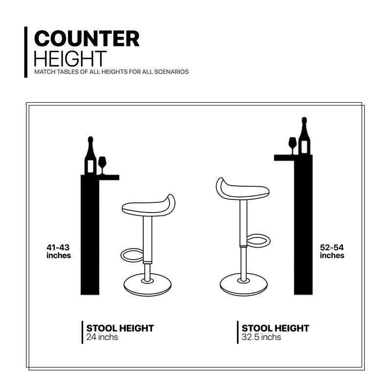 Brayden Studio® Greno Faux Leather Swivel Bar Stools, Adjustable Counter Height Barstools with Backrest and Armrest & Reviews | Wayfair