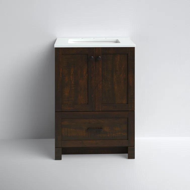 Lark Manor™ Soma 24'' Single Bathroom Vanity with Engineered Marble Top