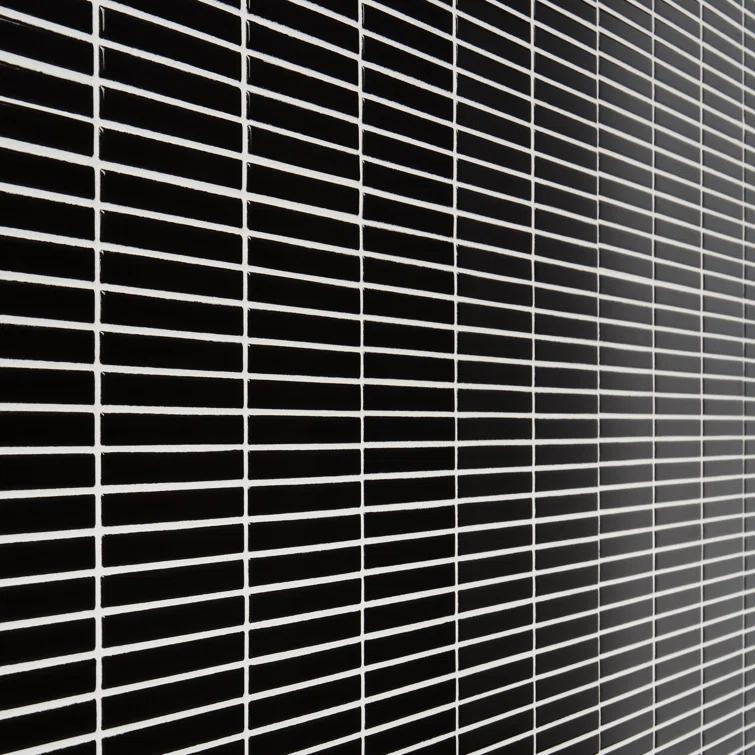 Monogram Stacked 11.19 In. X 11.9 In. Glossy Porcelain Mosaic Floor And Wall Tile (0.92 Sq. Ft. / Each)