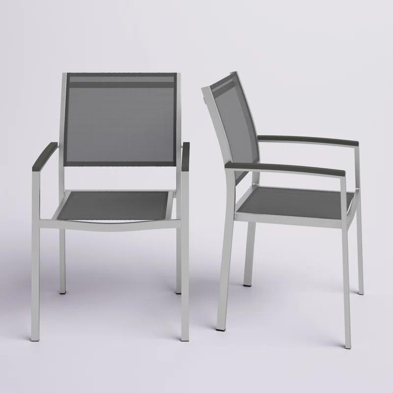 Modway Shore Dining Chair Outdoor Patio Aluminum (Set of 2)