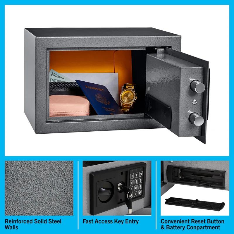 Stalwart Stalwart Digital Safe Box - Lock Box Protects Money, Jewelry, Passports - For Home or Office