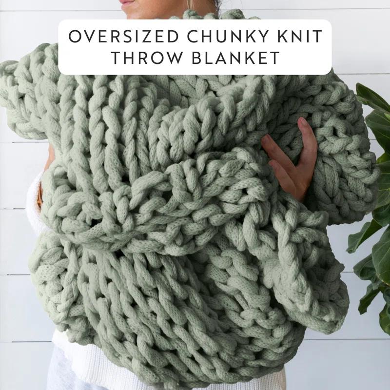 Becky Cameron Handmade Chunky Knit Throw Blanket