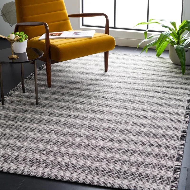Gracie Oaks Leiner Performance Striped Rug