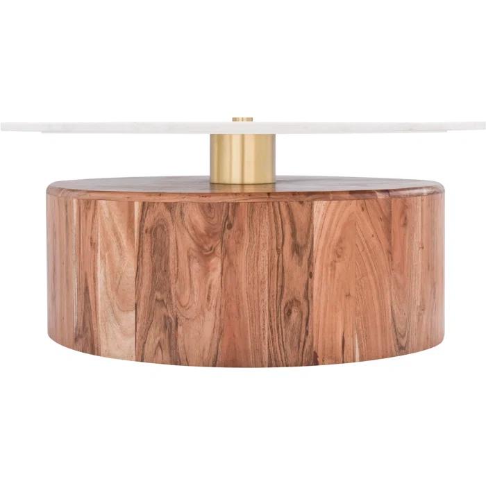 Everly Quinn Izena Marble Top Coffee Table