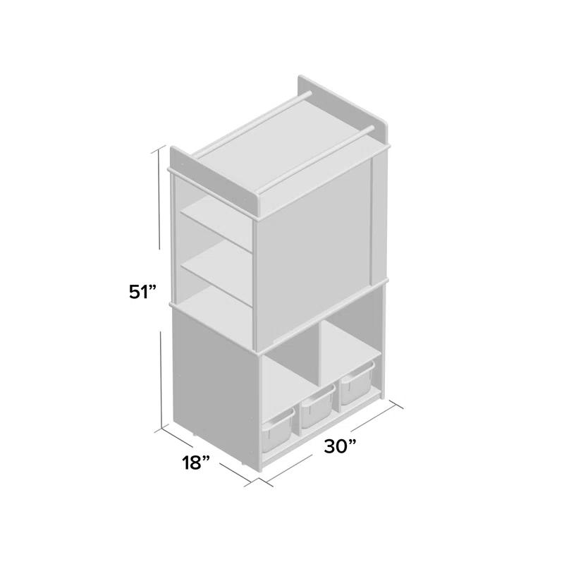 Wood Designs Store-It-All Portable 13 Compartment Teaching Cart with Casters
