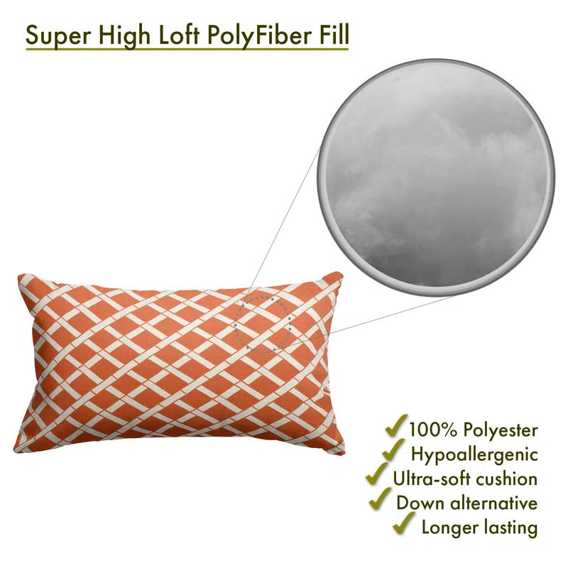 Majestic Home Goods Bamboo Geometric Indoor/Outdoor Reversible Throw Pillow