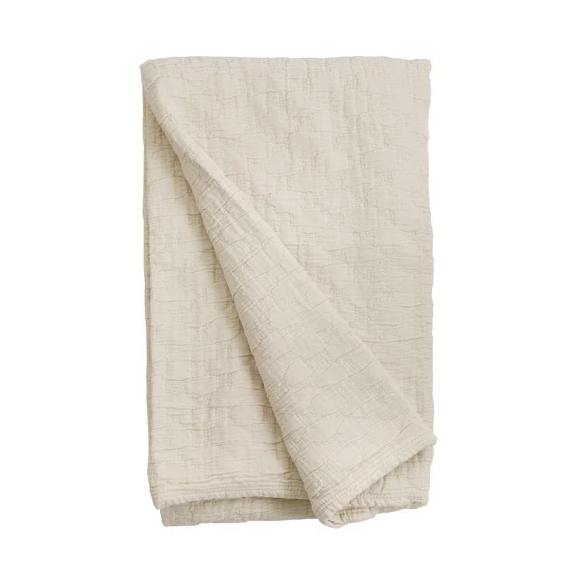 Ojai Cotton Matelassé Coverlet by Pom Pom at Home - Blush / Queen