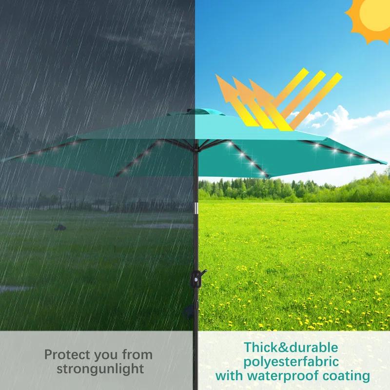 90'' Lighted Tilt Market Umbrella