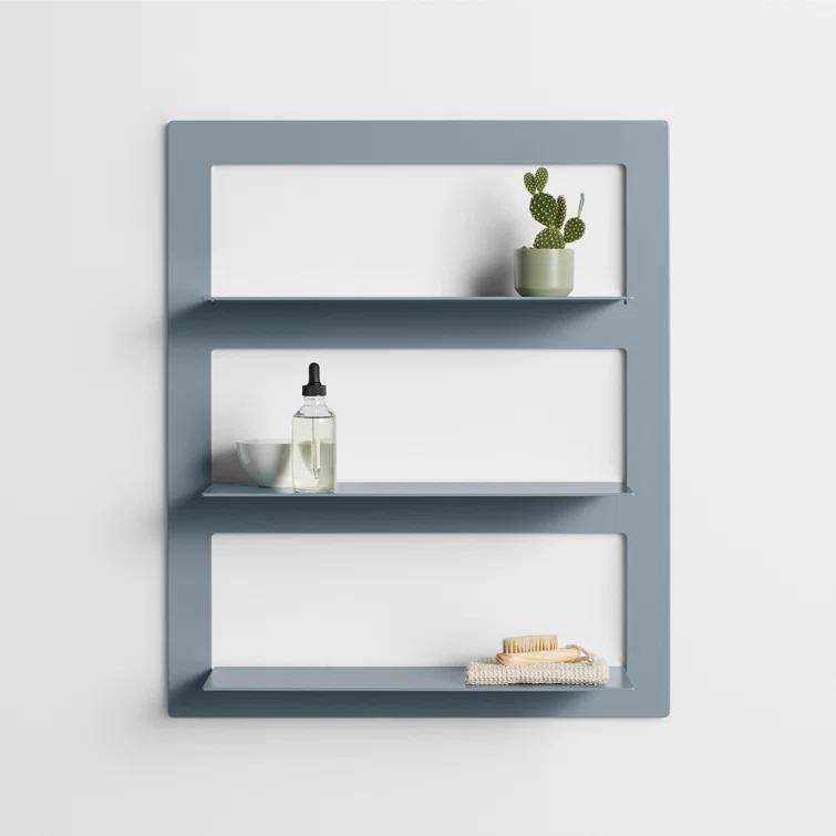 Blu Dot Shwall 3 Piece Powder Coated Metal Tiered Shelf