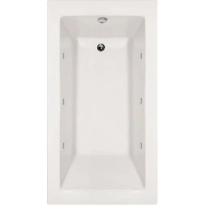 Hydro Systems Sydney 60'' x 34'' Alcove / Tile In Whirlpool Acrylic Bathtub SYD6034AWP-WHI-LH-WOV.WHI