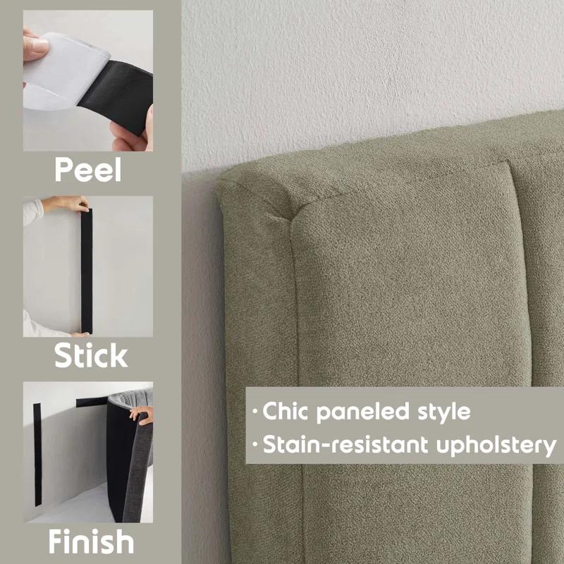 Nestl Chastelyne Upholstered Easy Assemble Wall Mounted Headboard