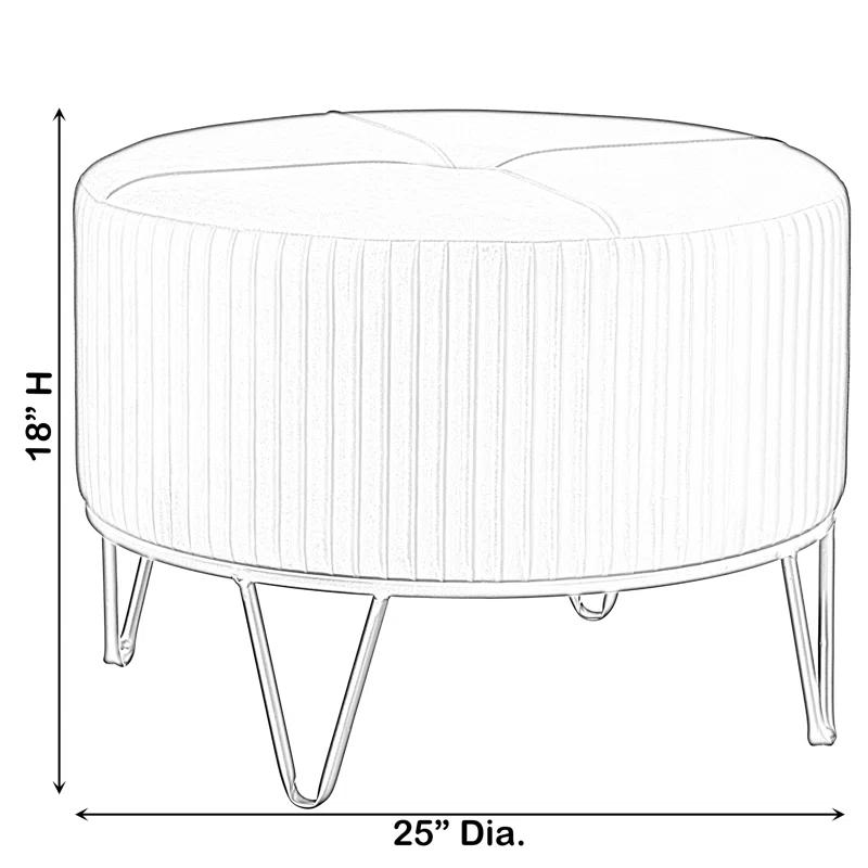 Everly Quinn Raiin Upholstered Ottoman