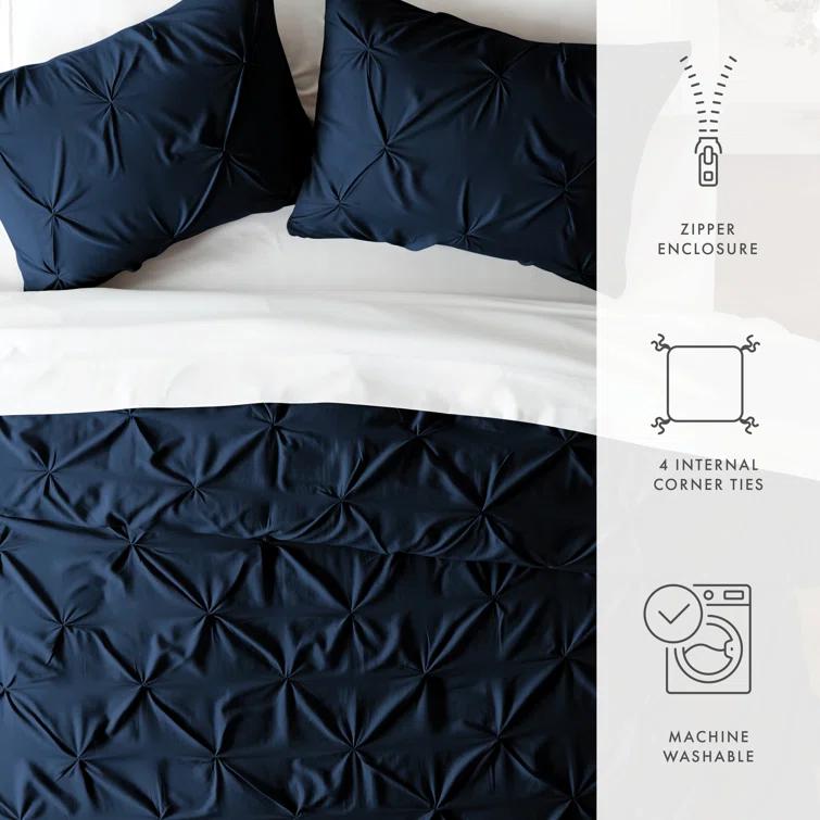 Becky Cameron Pinch Pleat Textured Duvet Cover Set