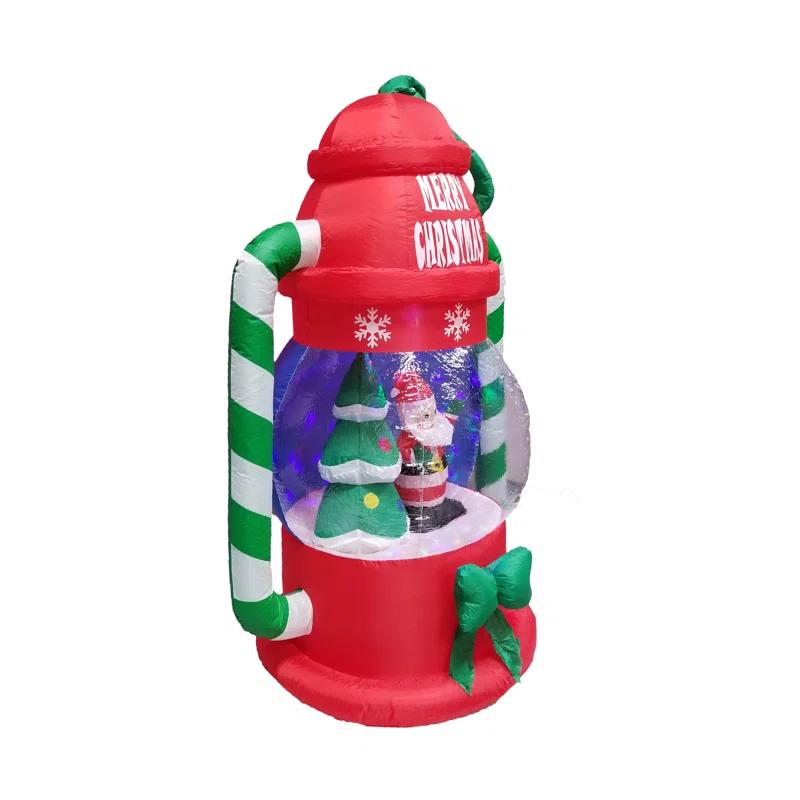 The Holiday Aisle® 6 Foot Tall Lighted Christmas Inflatable Lantern with Santa Claus and Christmas Tree Indoor / Outdoor Holiday Blow Up Yard Garden Decoration & Reviews | Wayfair