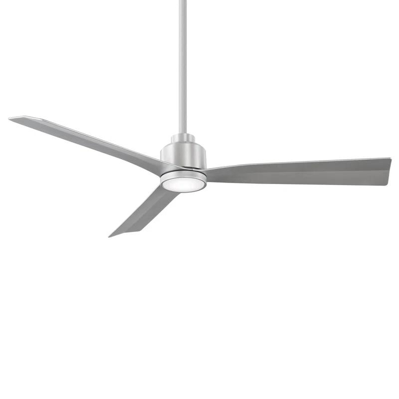 52" Smart Home Compatible 3 Blade Smart Ceiling Fan with Remote