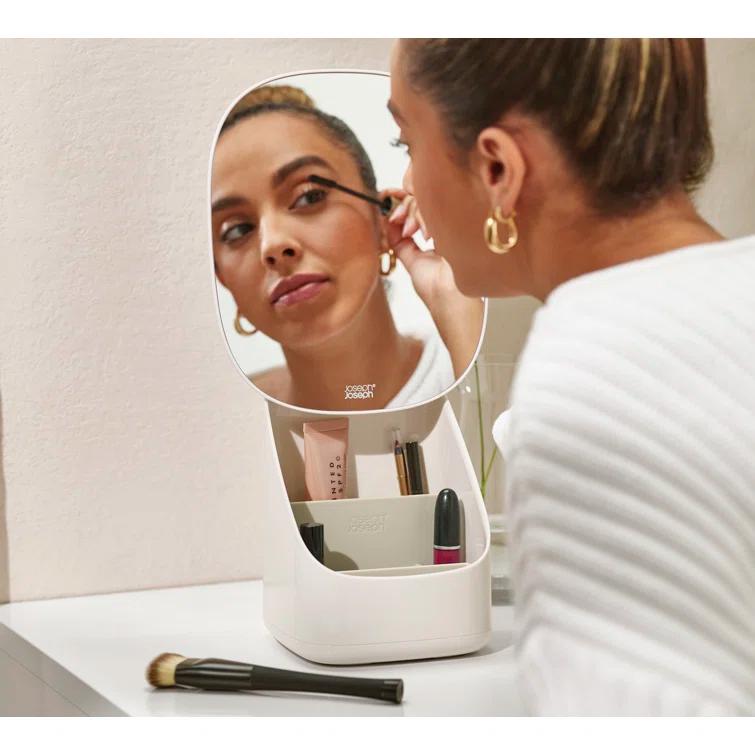Joseph Joseph Joseph Joseph Viva Makeup Organizer with Pedestal Mirror