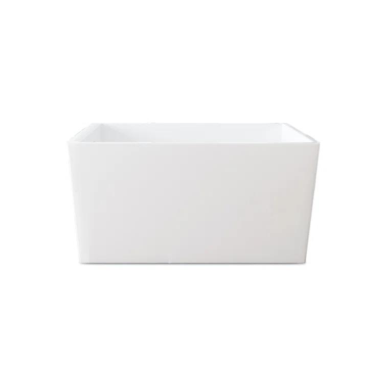 43.25'' x 27.5" Freestanding Soaking Acrylic Bathtub