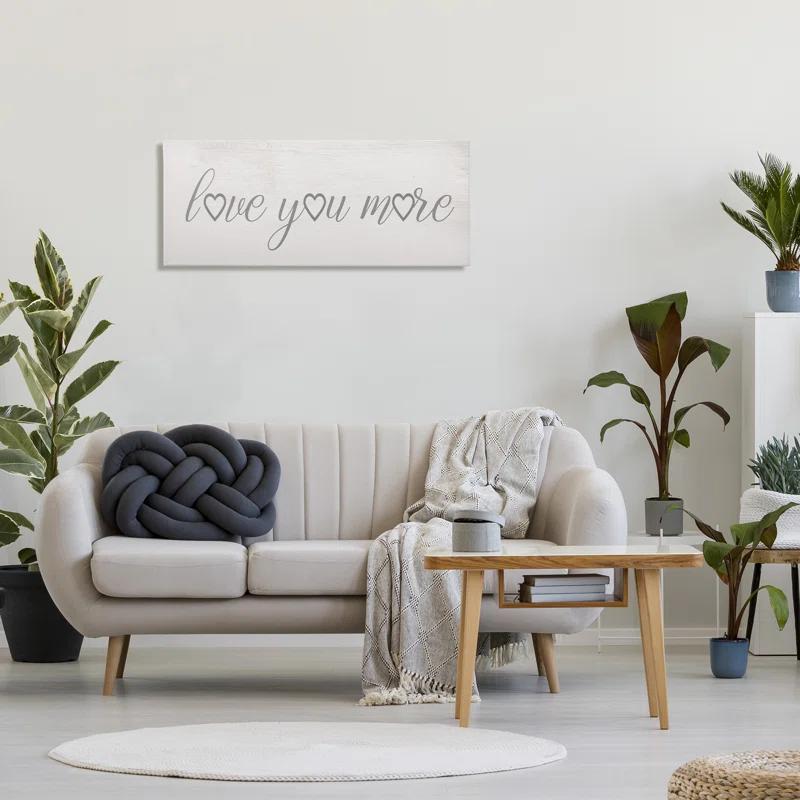 Stupell Industries Love You More Heart Icon Soft Beloved Phrase