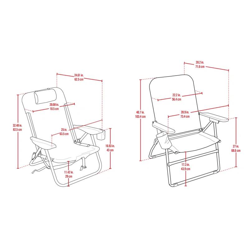 Arlmont & Co. Jovia Camp & Go Selkirk Outdoor Oversized Heavy Duty Comfort Folding Camping Chair